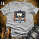 Montana Cigar Smoker Shield T-Shirt Sport Grey | State Crest Cigar Shirt