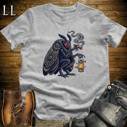 Mothman Lantern Cigar T-Shirt Sport Grey | Mothman Cryptid Cigar Tee