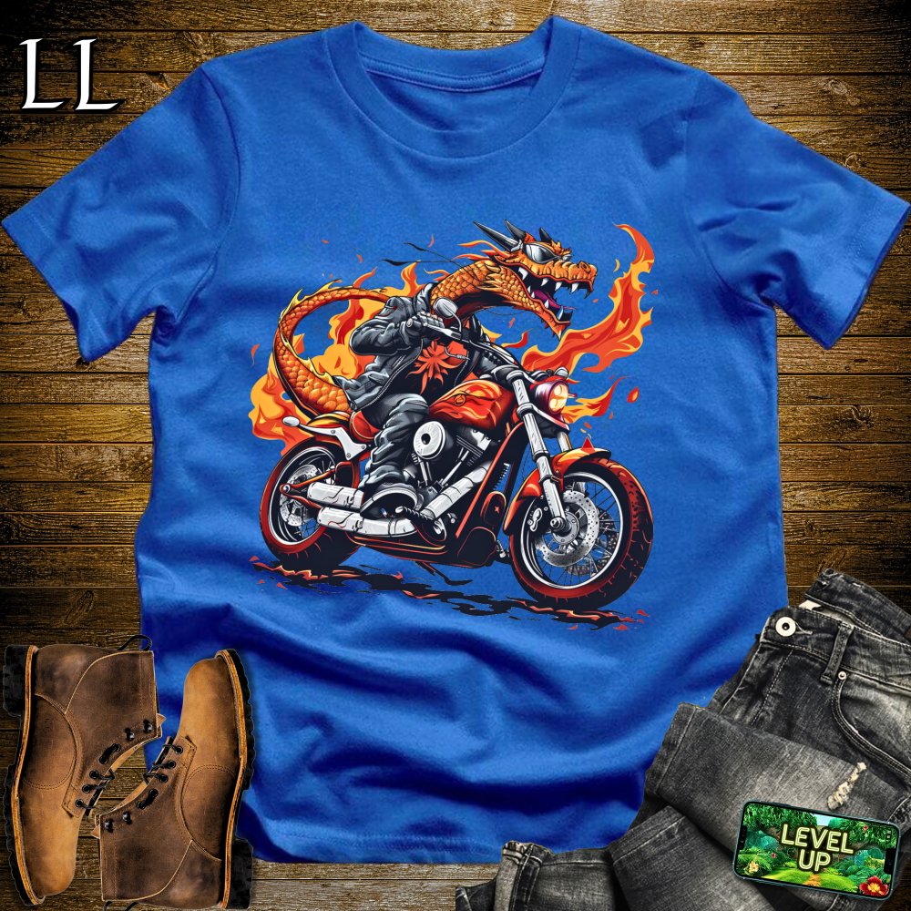 Motorcycle Dragon Softstyle Tee - Royal - LegacyLayers