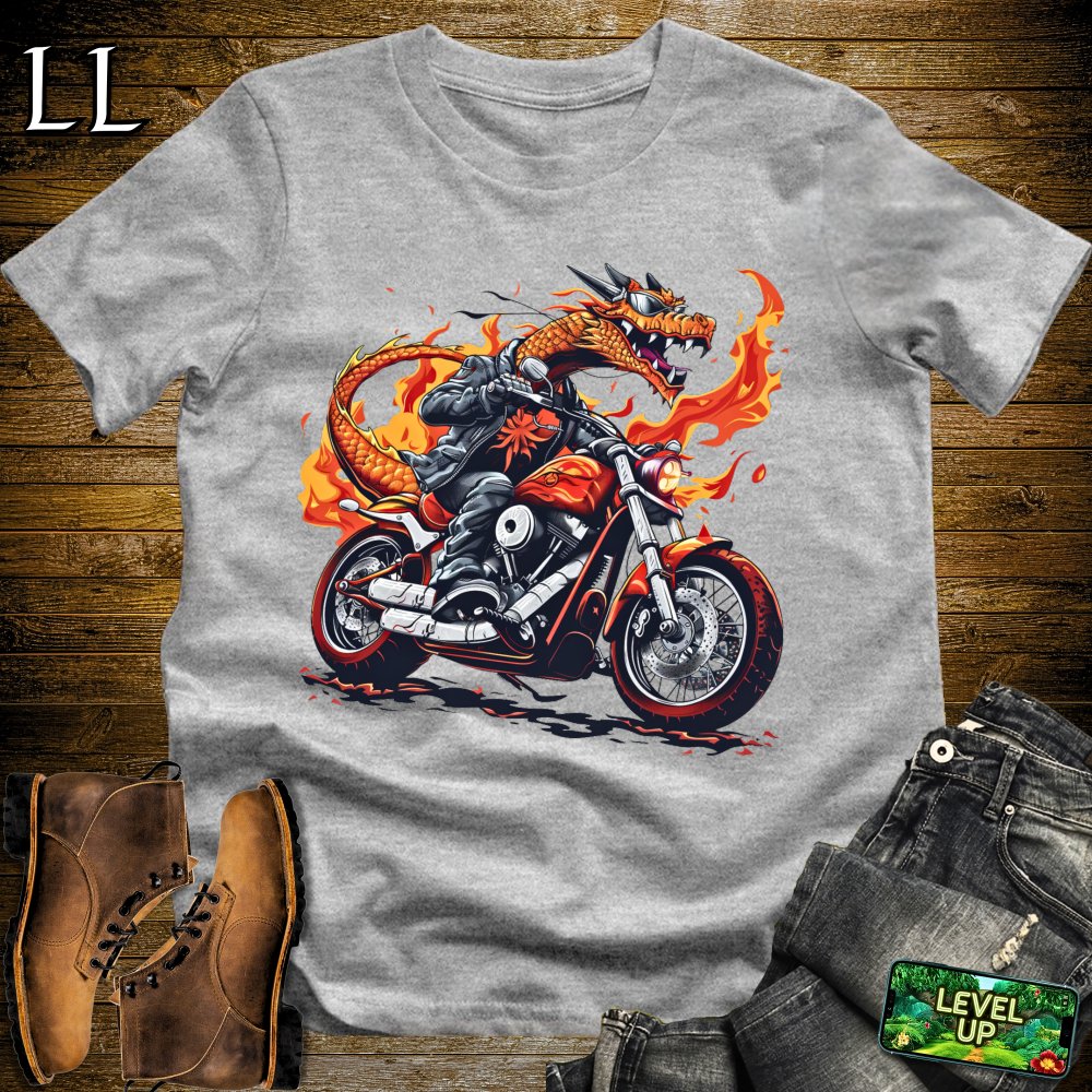 Motorcycle Dragon Softstyle Tee - Sport Grey - LegacyLayers