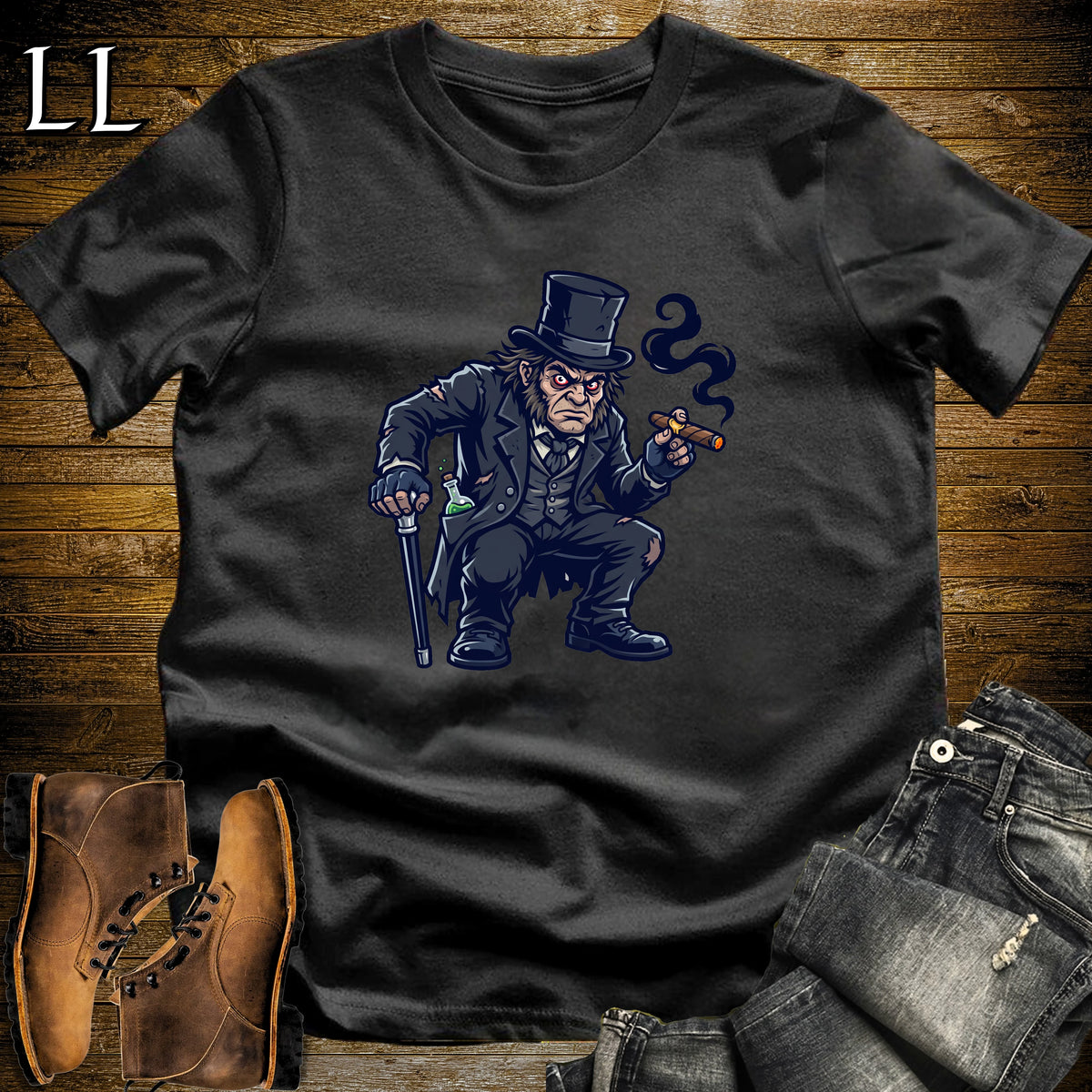 Mr. Hyde Cigar T-Shirt Black | Gothic Horror Cigar Tee
