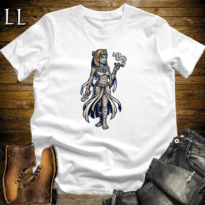 Mummy Queen Ankh Cigar T-Shirt White | Mummy Queen Cigar Tee