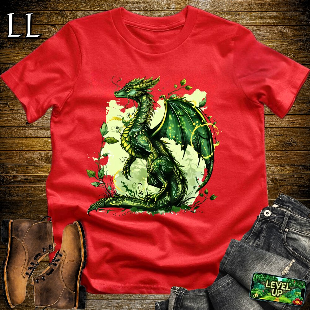 Nature Dragon Softstyle Tee - Red - LegacyLayers