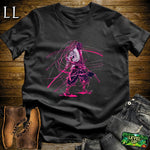 Neon Samurai White | Cyberpunk Futuristic Tee