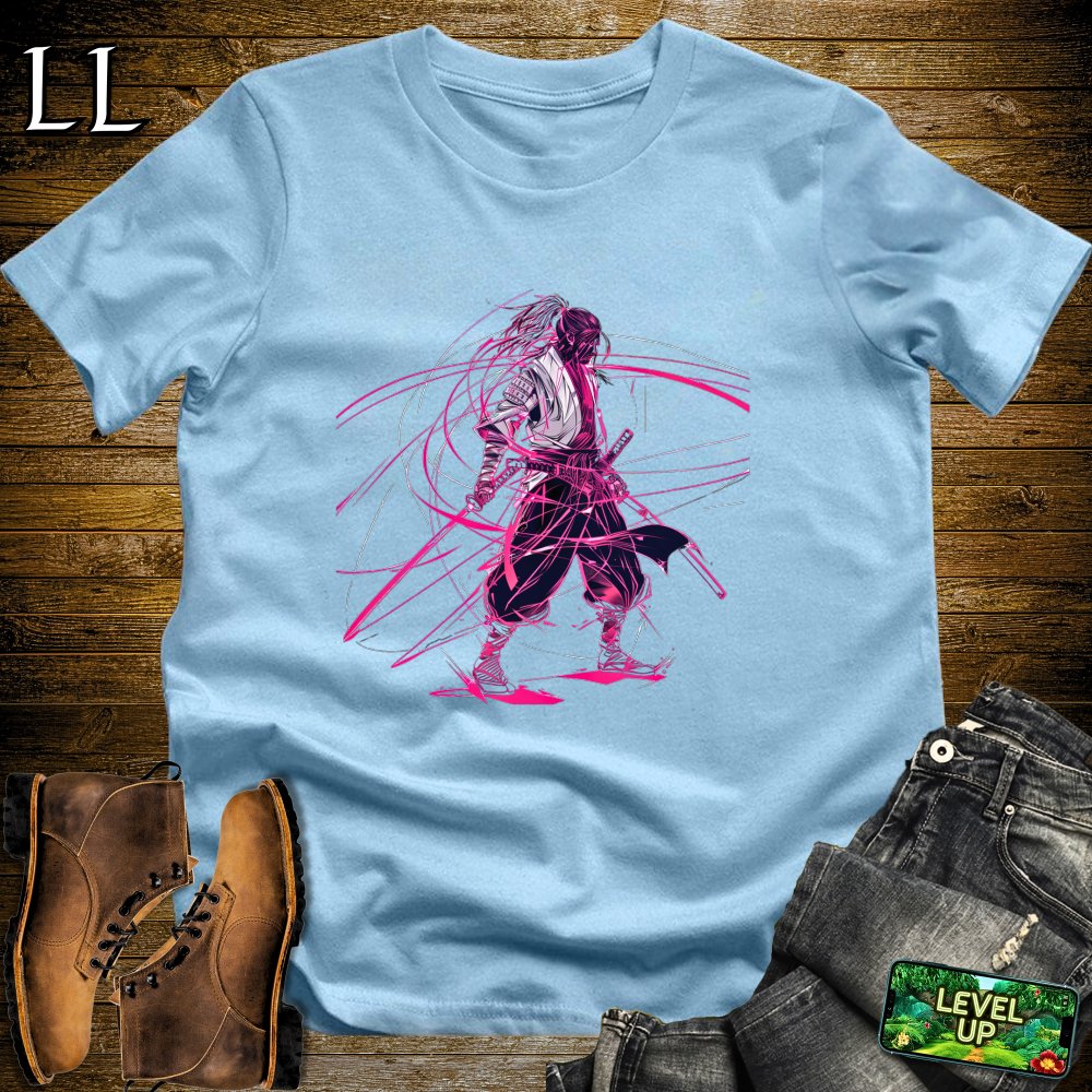 Neon Samurai Black | Cyberpunk Futuristic Tee