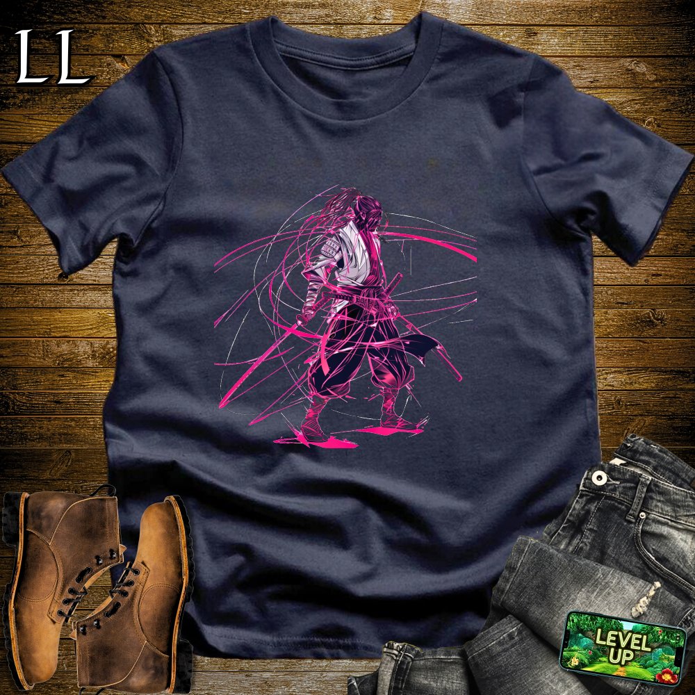 Neon Samurai Softstyle Tee - Navy - LegacyLayers