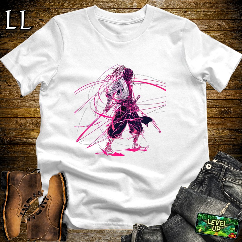 Neon Samurai Softstyle Tee - White - LegacyLayers