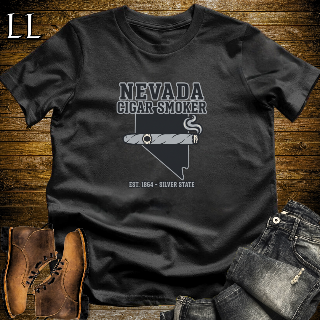 Nevada Cigar Smoker T-Shirt Black | State Cigar Shirt