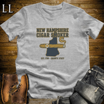 New Hampshire Cigar Smoker T-Shirt Sport Grey | Live Free Cigar Smoker Tee