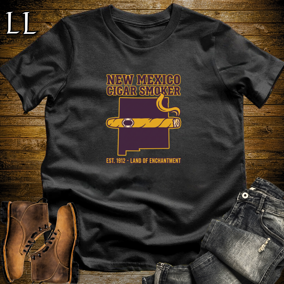New Mexico Cigar Smoker T-Shirt Black | New Mexico State Cigar Shirt