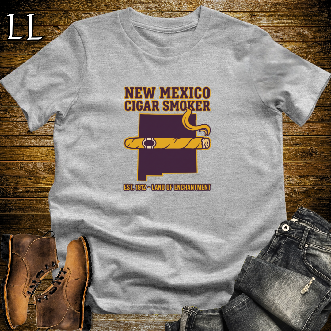 New Mexico Cigar Smoker T-Shirt Sport Grey | New Mexico State Cigar Shirt