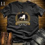 New York Cigar Smoker Shield T-Shirt Black | New York Cigar Crest Gift Tee