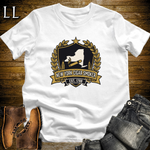 New York Cigar Smoker Shield T-Shirt White | New York Cigar Crest Gift Tee