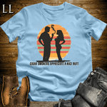 Nice Cigar Butt Softstyle T-Shirt Light Blue | Funny Cigar Tee
