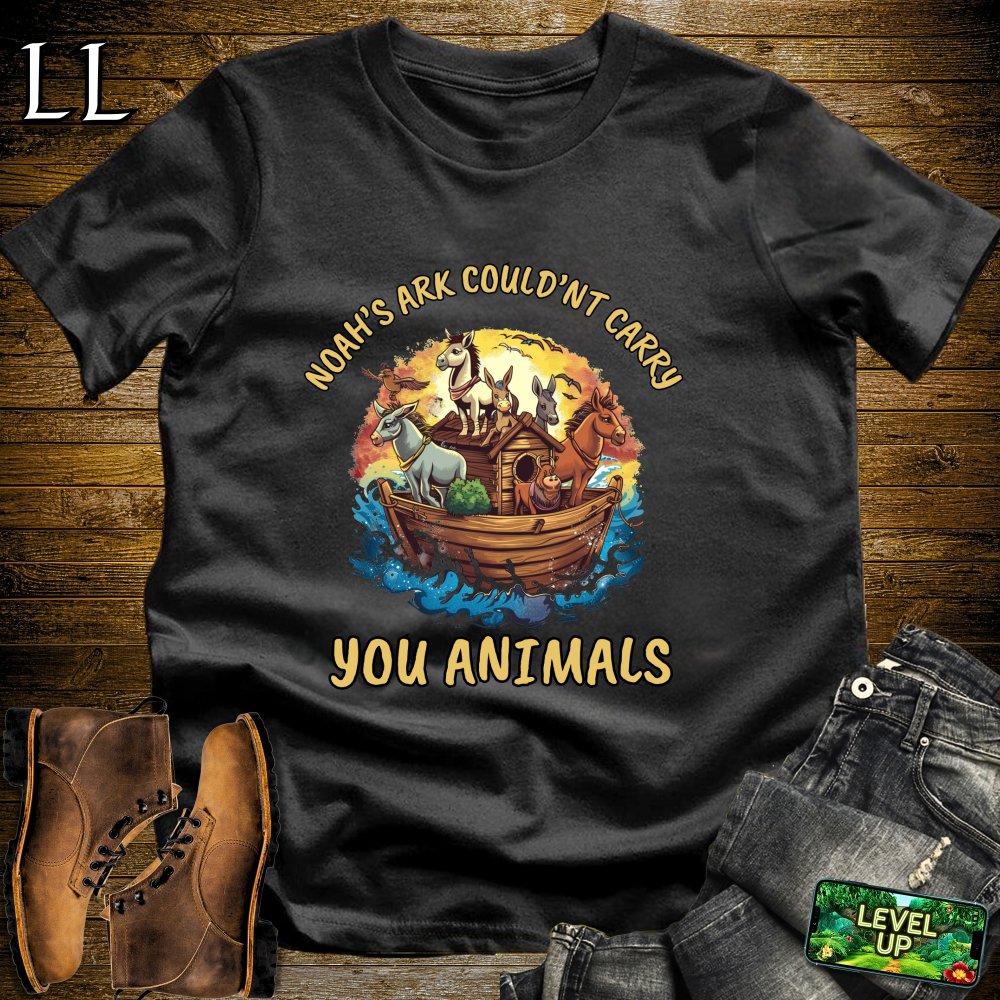 Noahs Ark Couldnt Carry You Animals Softstyle Tee - Black - LegacyLayers