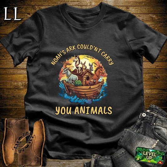 Noahs Ark Couldnt Carry You Animals Softstyle Tee - Black - LegacyLayers