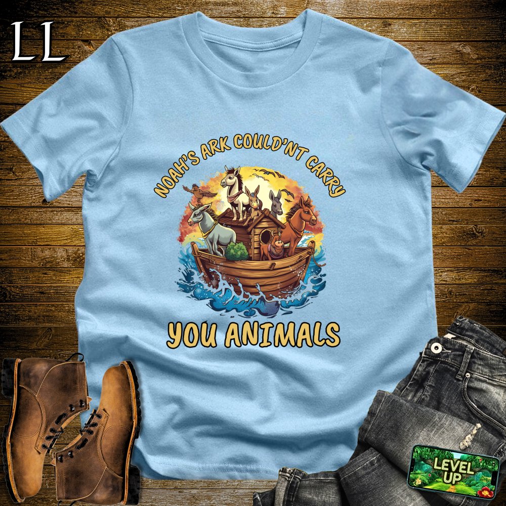 Noahs Ark Couldnt Carry You Animals Softstyle Tee - Light Blue - LegacyLayers