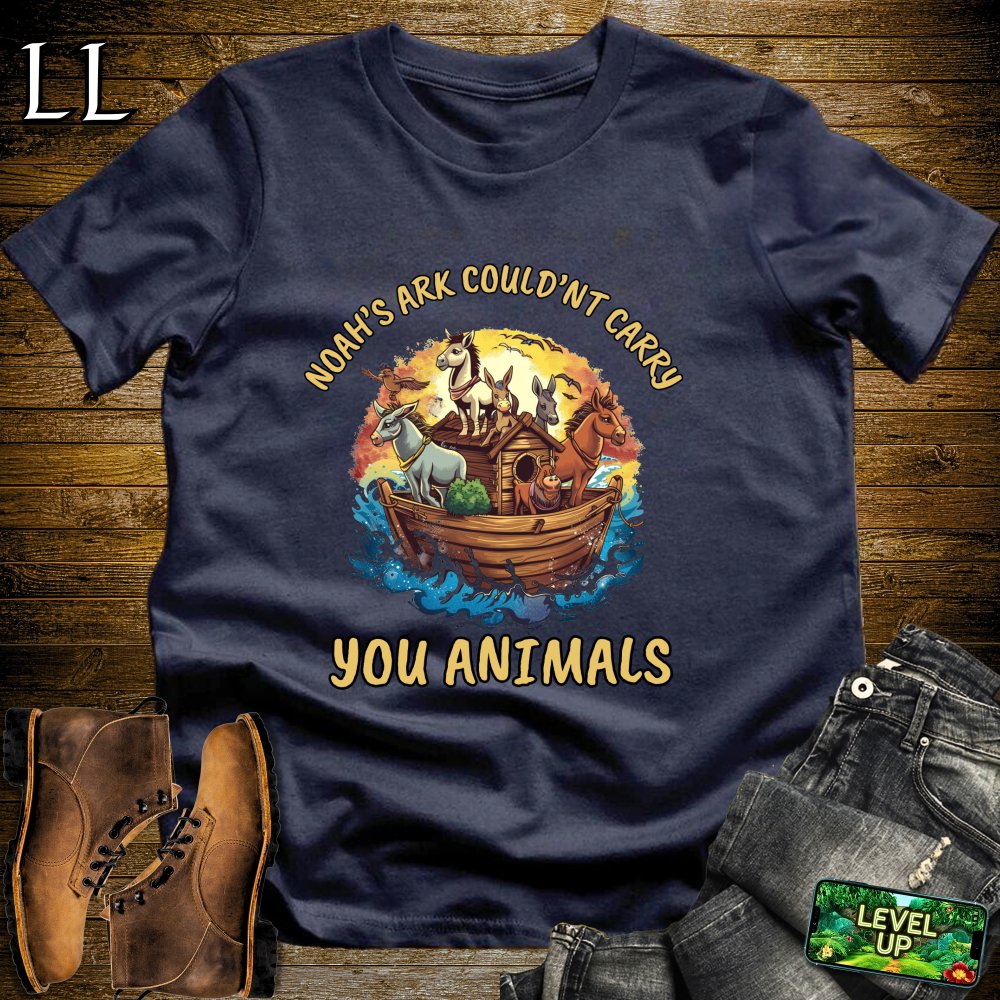 Noahs Ark Couldnt Carry You Animals Softstyle Tee - Navy - LegacyLayers