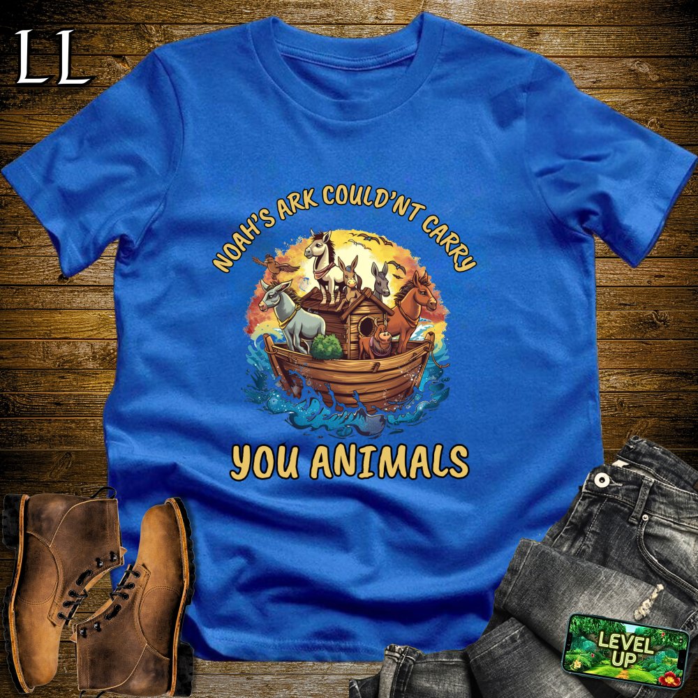 Noahs Ark Couldnt Carry You Animals Softstyle Tee - Royal - LegacyLayers