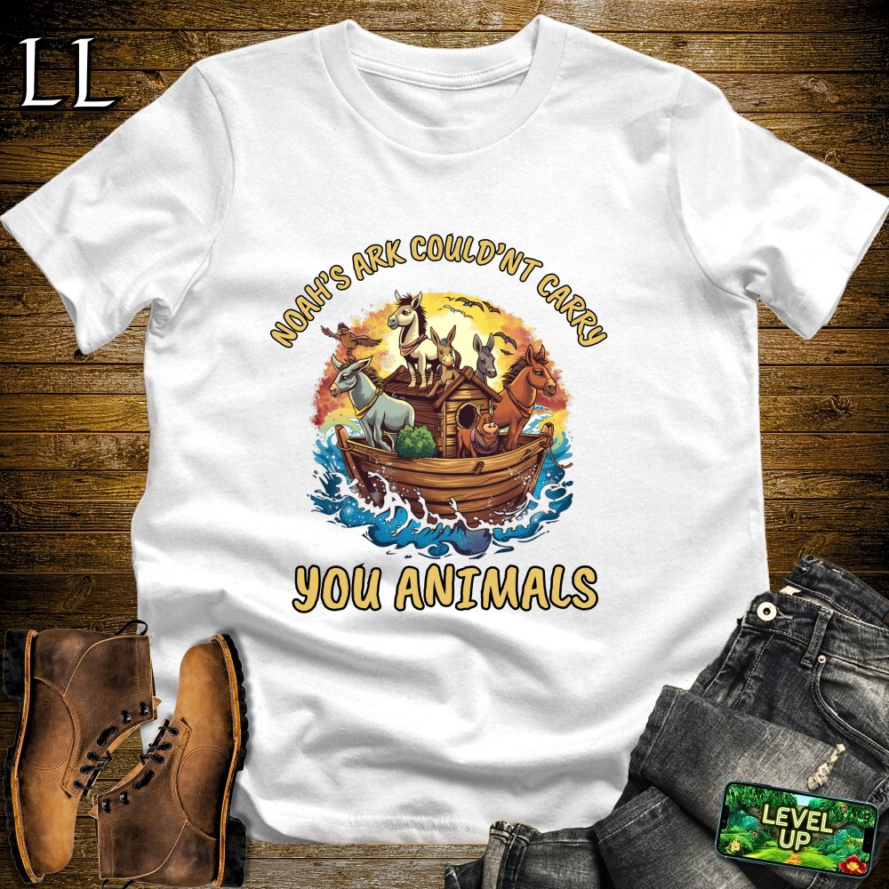 Noahs Ark Couldnt Carry You Animals Softstyle Tee - White - LegacyLayers