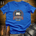 North Dakota Cigar Smoker Shield T-Shirt Royal Blue | North Dakota Cigar Shield Tee