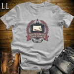 North Dakota Cigar Smoker Shield T-Shirt Sport Grey | North Dakota Cigar Shield Tee