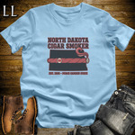 North Dakota Cigar Smoker T-Shirt Light Blue | North Dakota Cigar Society Tee