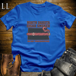 North Dakota Cigar Smoker T-Shirt Royal Blue | North Dakota Cigar Society Tee