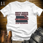 North Dakota Cigar Smoker T-Shirt White | North Dakota Cigar Society Tee