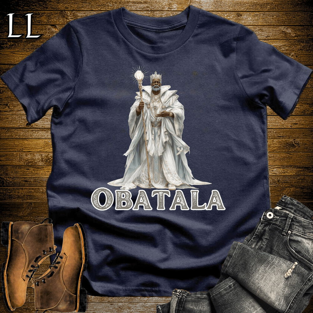 Obatala African God Softstyle Tee - Navy - LegacyLayers