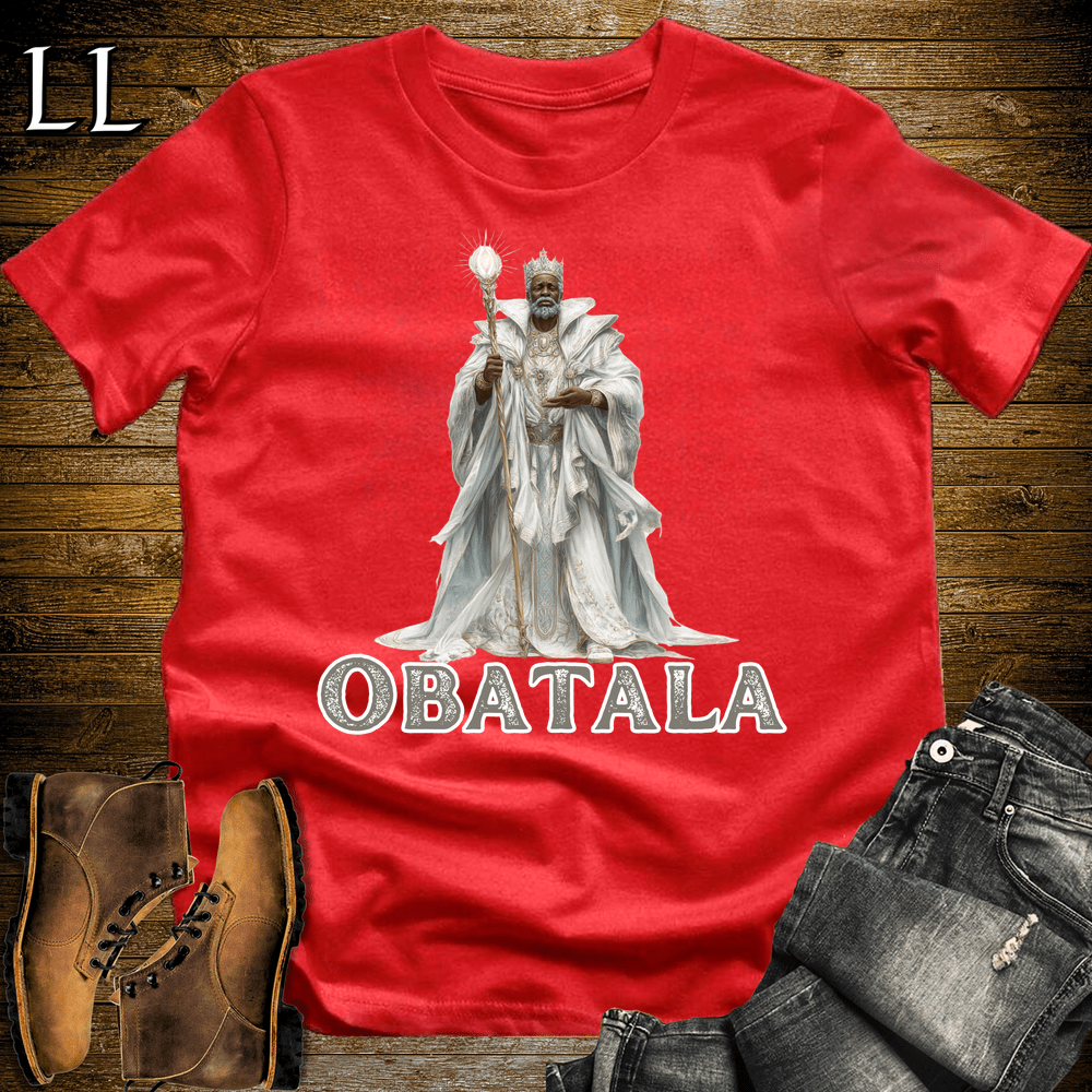 Obatala African God Softstyle Tee - Red - LegacyLayers