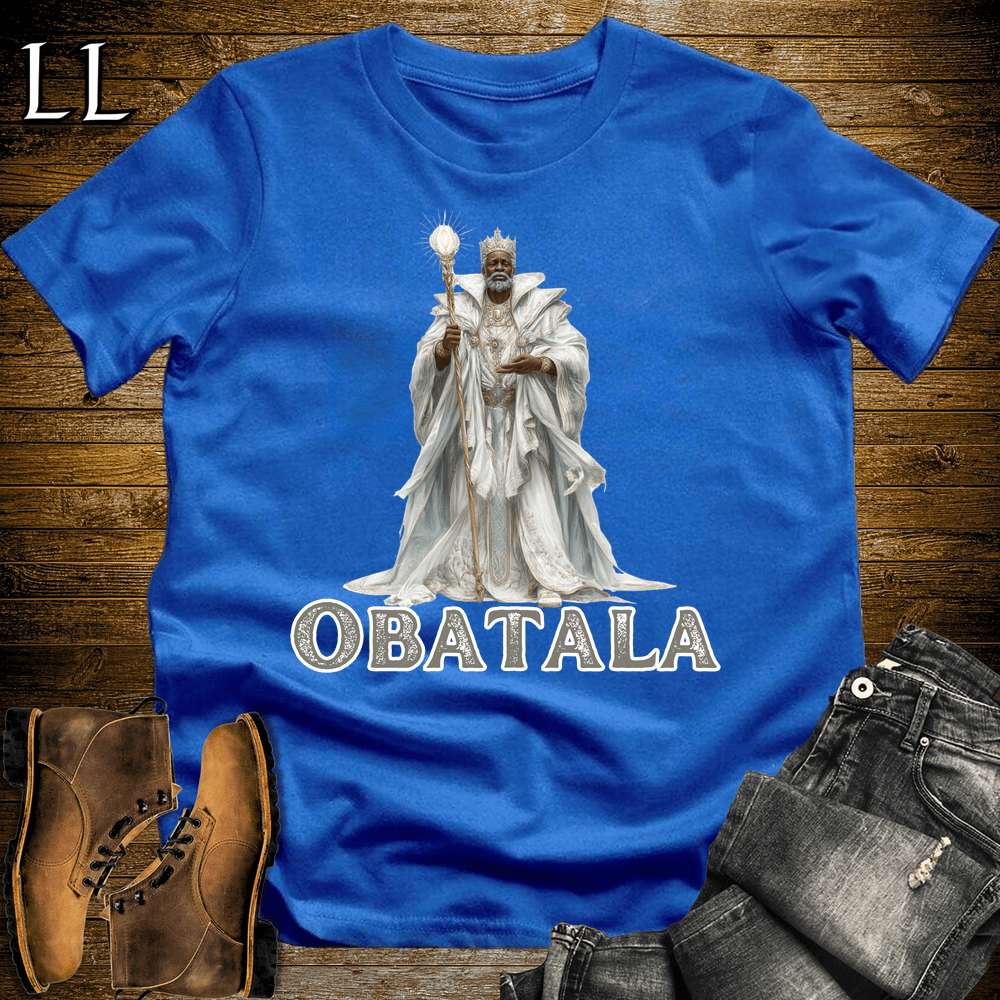 Obatala African God Softstyle Tee Royal Blue | African Mythology Shirt