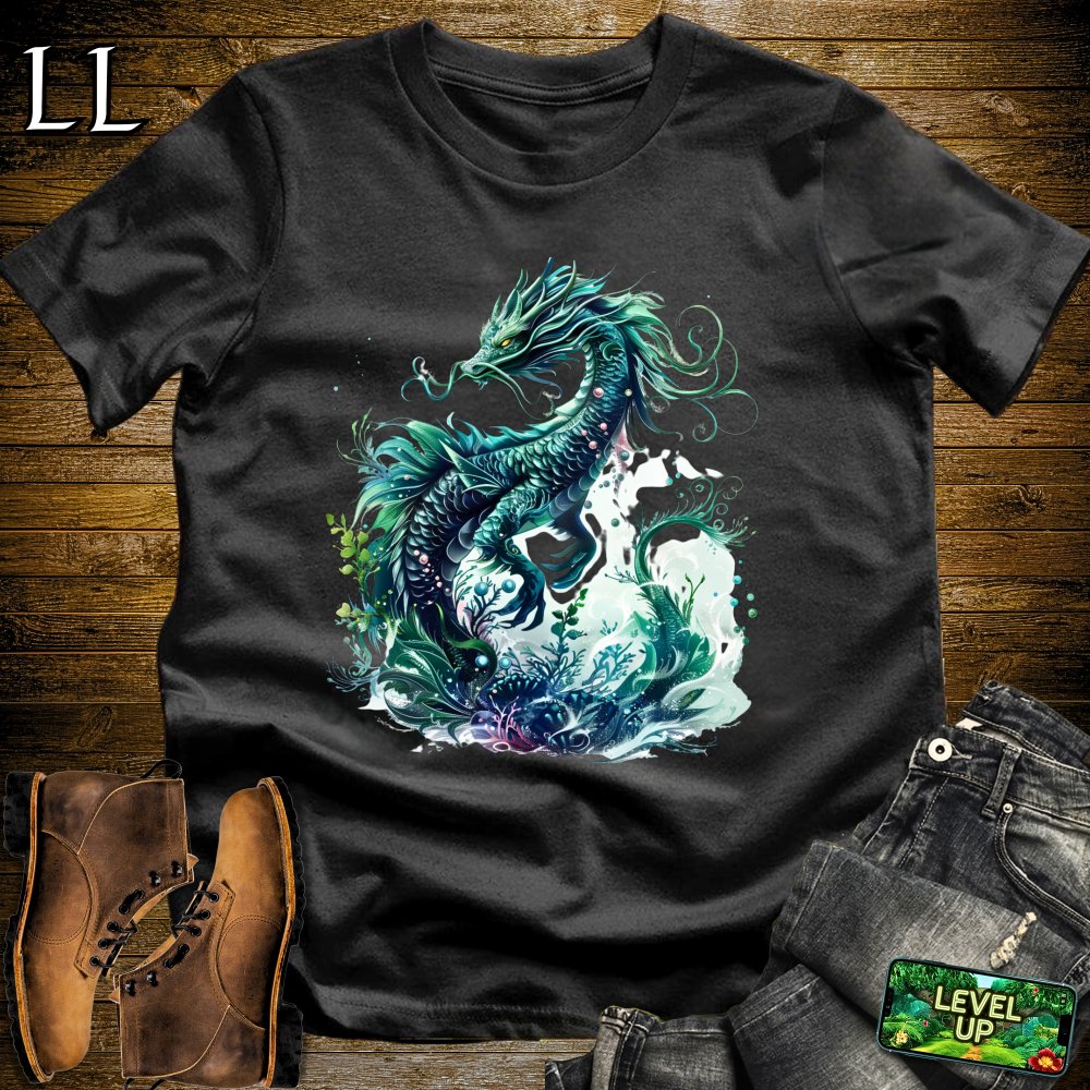 Ocean Dragon Softstyle Tee - Black - LegacyLayers