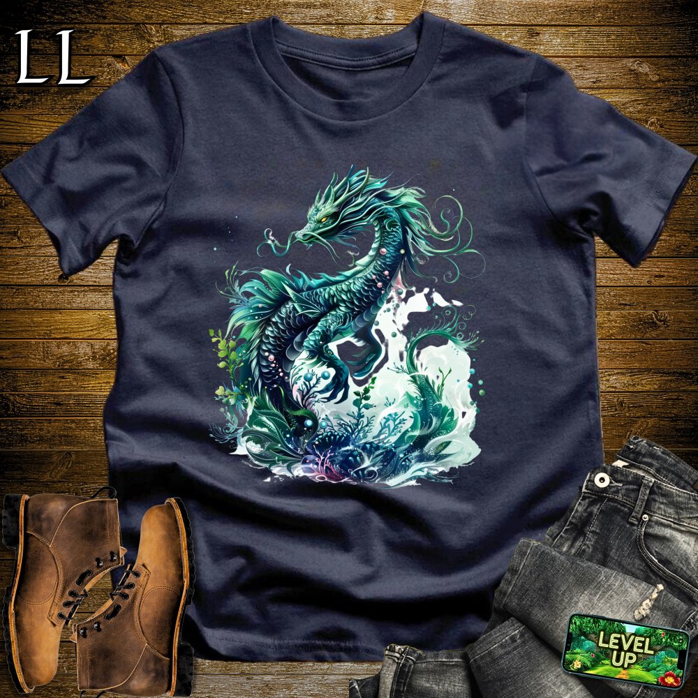 Ocean Dragon Softstyle Tee - Navy - LegacyLayers