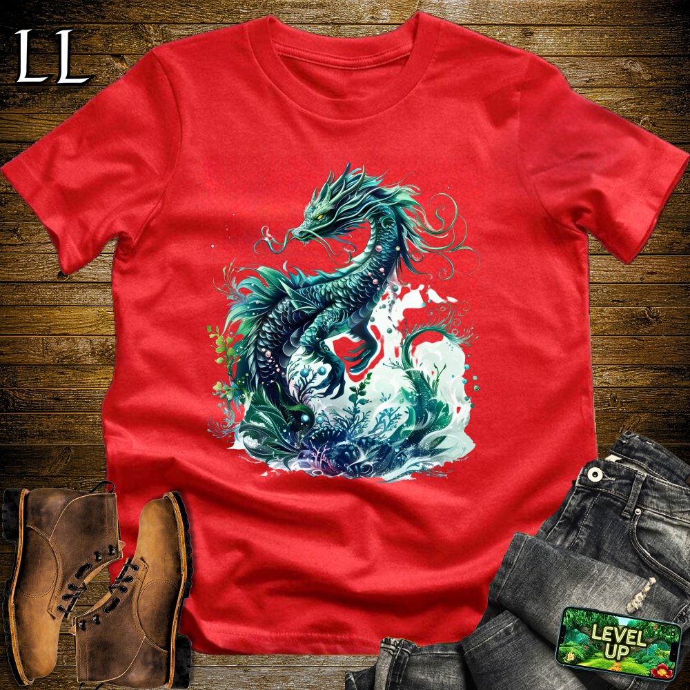 Ocean Dragon Softstyle Tee - Red - LegacyLayers