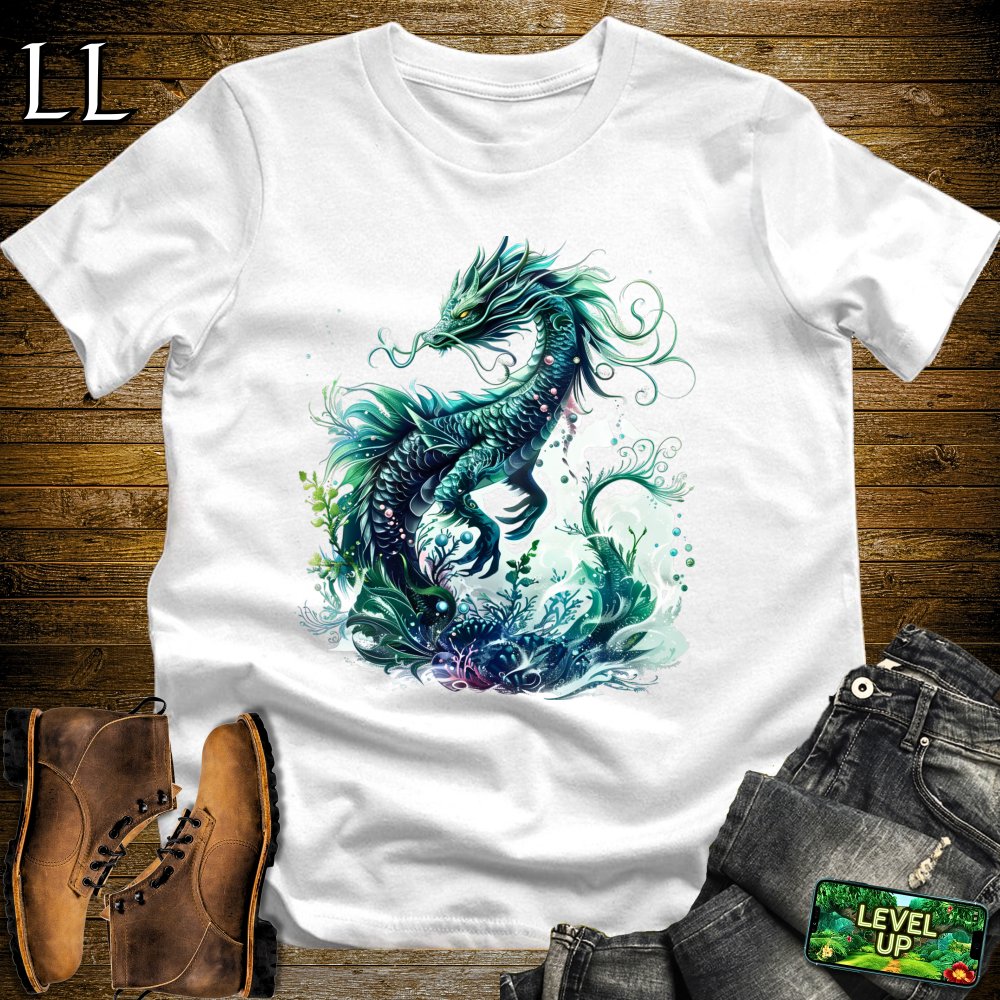 Ocean Dragon Softstyle Tee - White - LegacyLayers