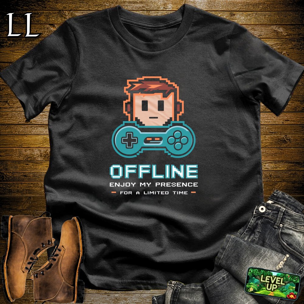 Offline Enjoy My Presence For a Limited Time Softstyle Tee - Black - LegacyLayers