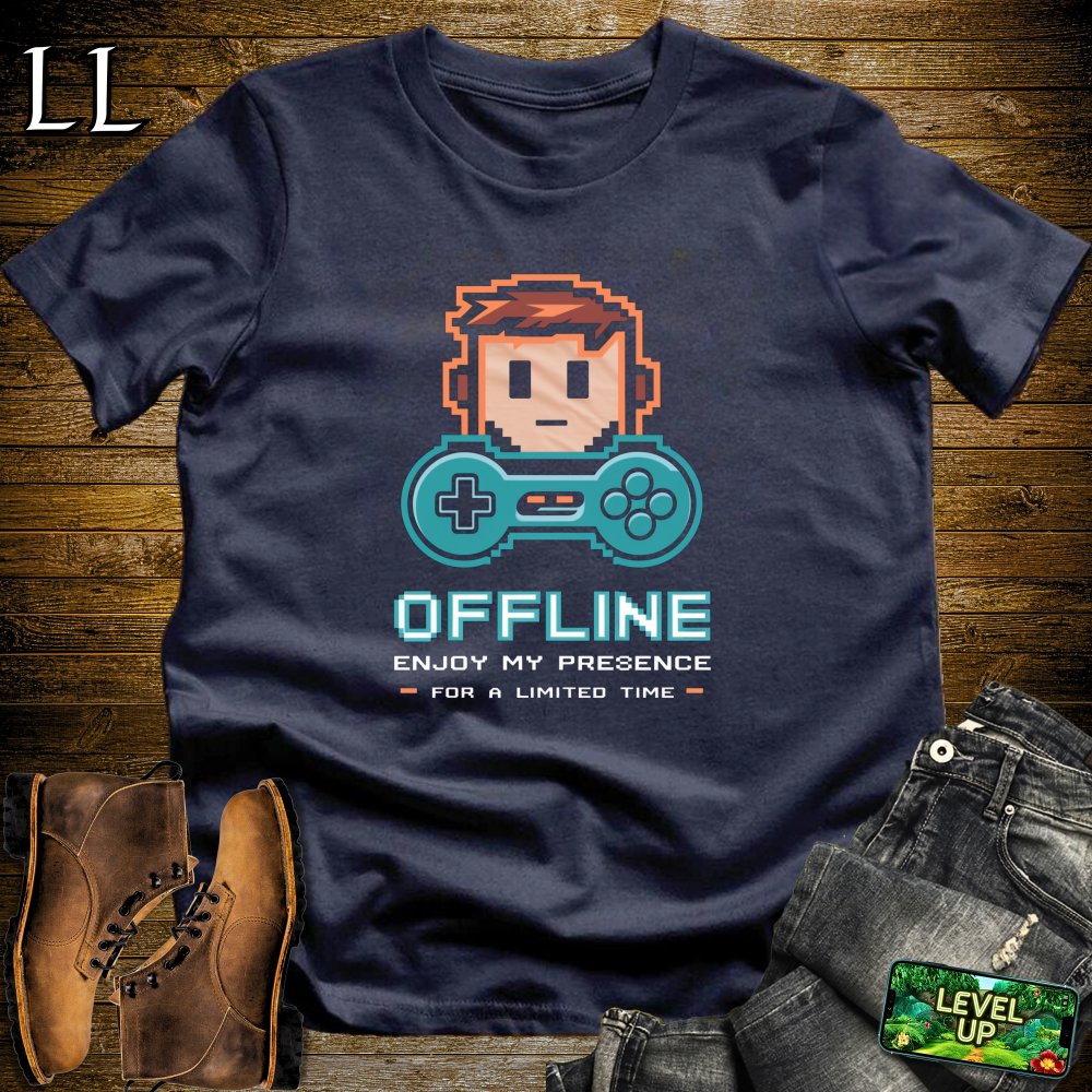 Offline Enjoy My Presence For a Limited Time Softstyle Tee - Navy - LegacyLayers