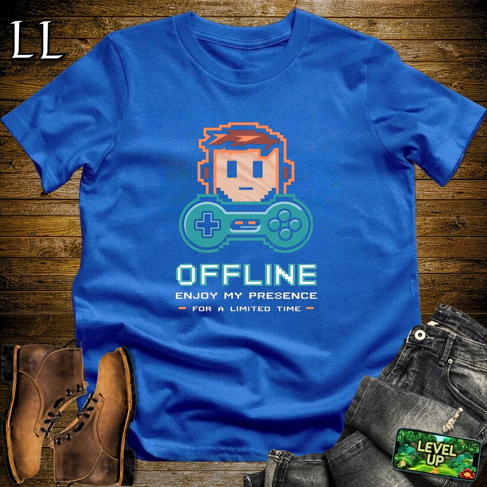 Offline Enjoy My Presence For a Limited Time Softstyle Tee - Royal - LegacyLayers