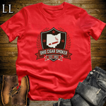 Ohio Cigar Smoker Shield T-Shirt Red | Ohio Cigar Smoker Shield Tee