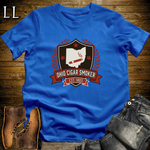 Ohio Cigar Smoker Shield T-Shirt Royal Blue | Ohio Cigar Smoker Shield Tee