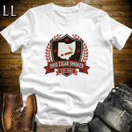 Ohio Cigar Smoker Shield T-Shirt White | Ohio Cigar Smoker Shield Tee