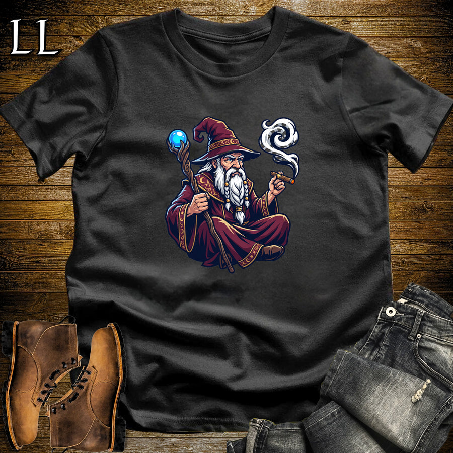 Old Wizard Mead & Cigar T-Shirt Black | Wizard Mead and Cigar Tee