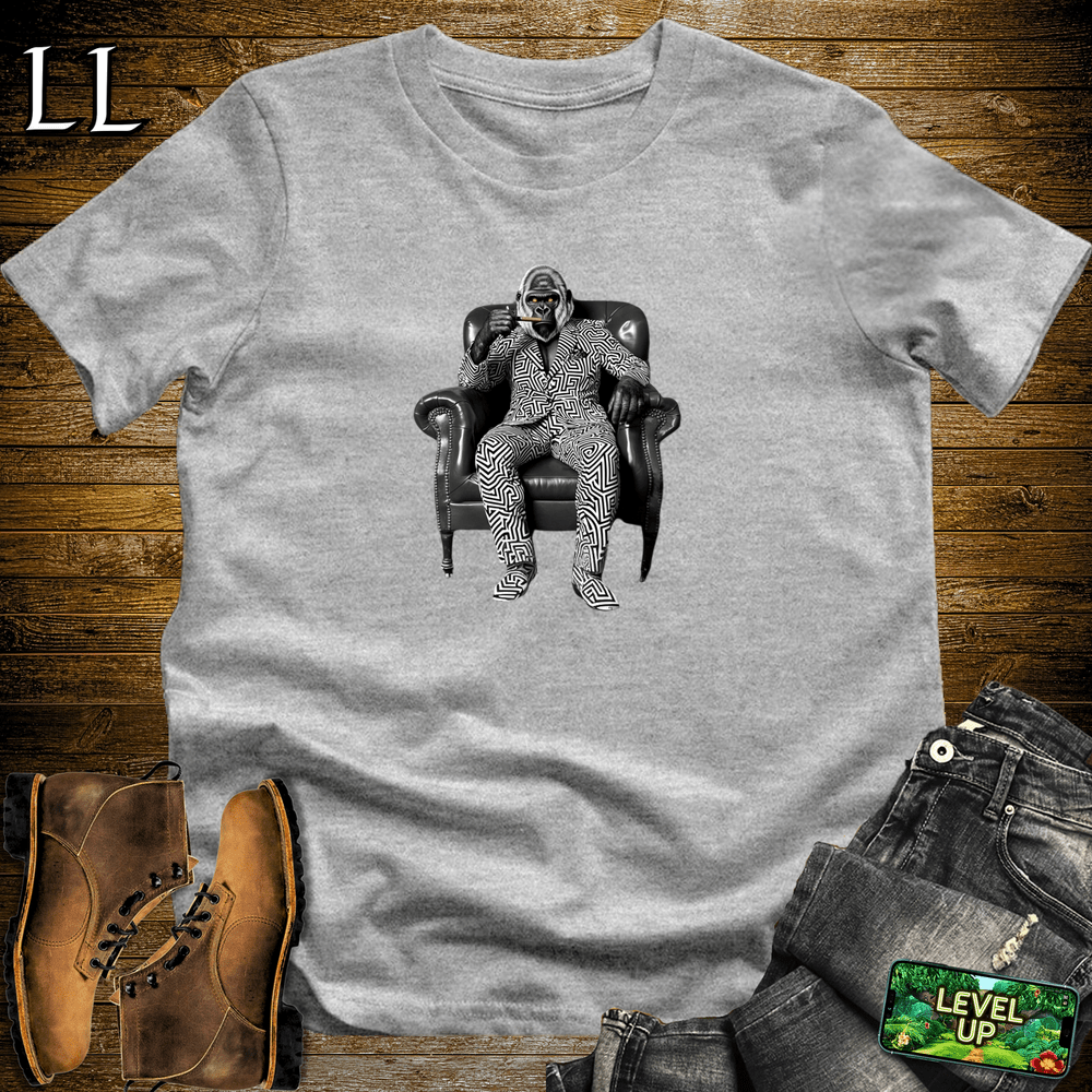 Optical Illusion Cigar Gorilla Sport Grey | Gorilla Graphic Tee
