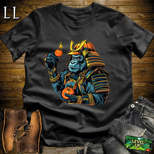 Orange Bomb Gorilla Samurai Softstyle Tee - Black - LegacyLayers