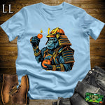 Orange Bomb Gorilla Samurai Light Blue | Explosive Tee