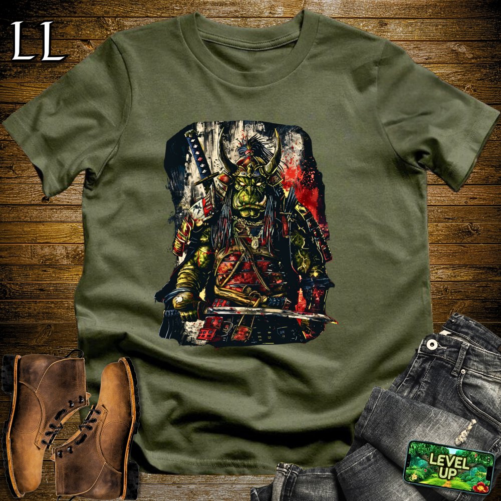 Orc Samurai Softstyle Tee - Military Green - LegacyLayers