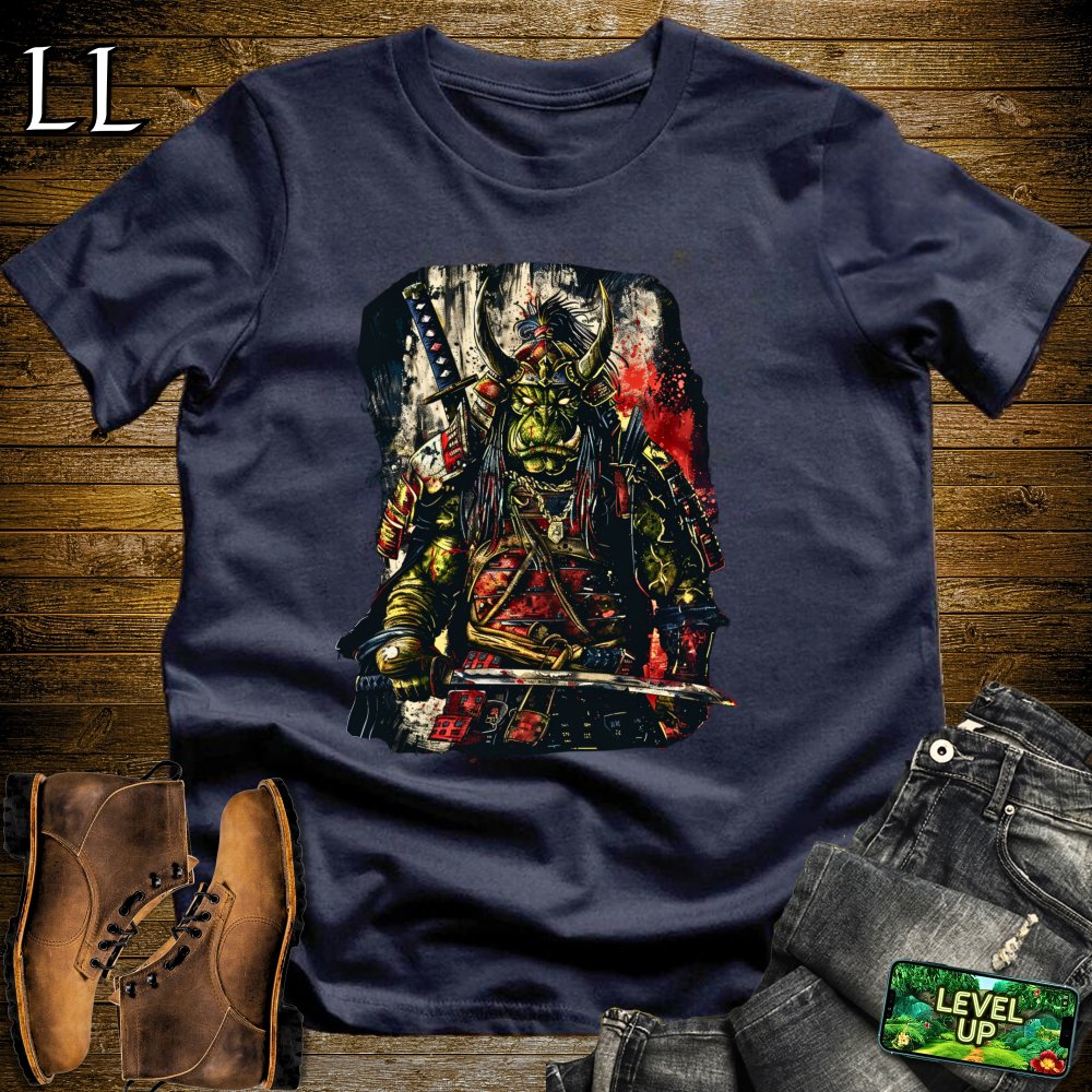 Orc Samurai Softstyle Tee - Navy - LegacyLayers