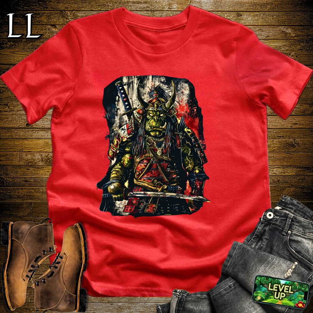 Orc Samurai Softstyle Tee - Red - LegacyLayers