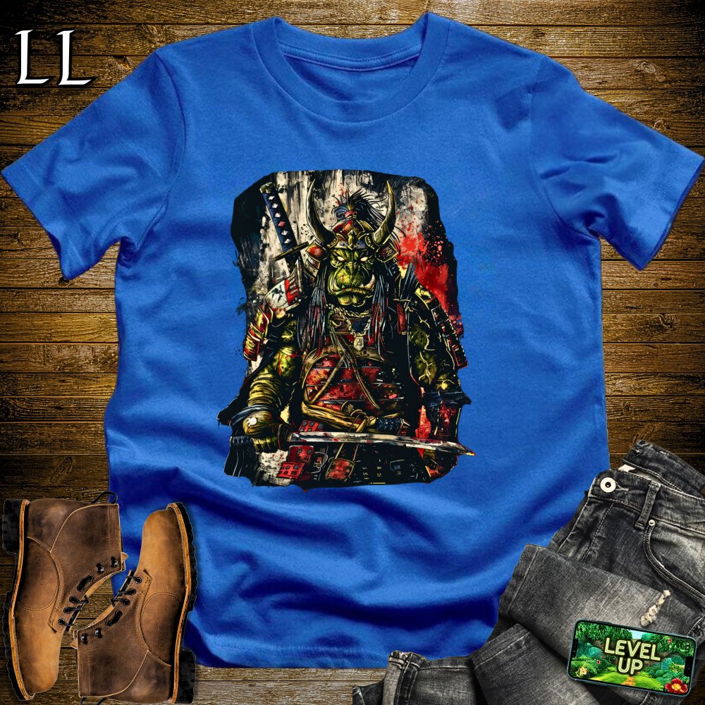 Orc Samurai Softstyle Tee - Royal - LegacyLayers